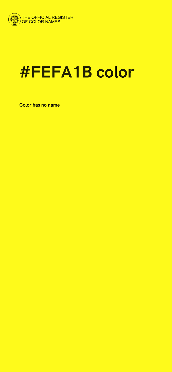#FEFA1B color image