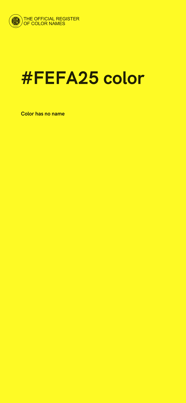 #FEFA25 color image
