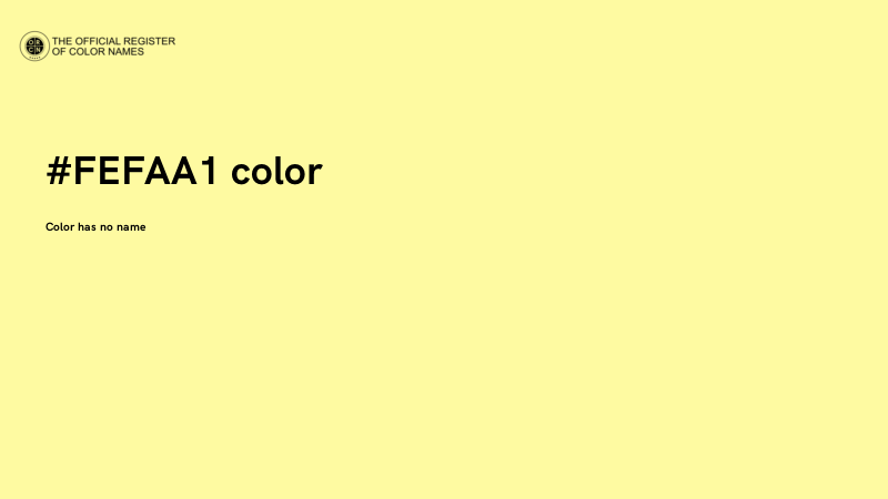 #FEFAA1 color image