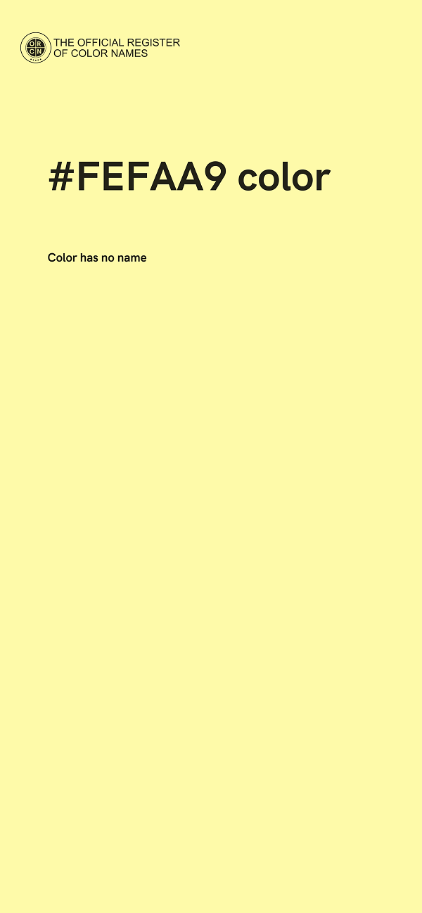 #FEFAA9 color image