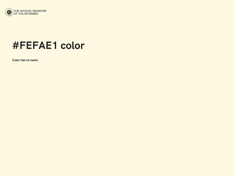 #FEFAE1 color image