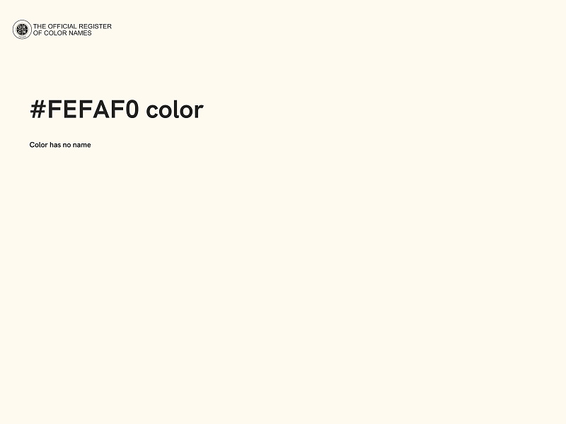 #FEFAF0 color image