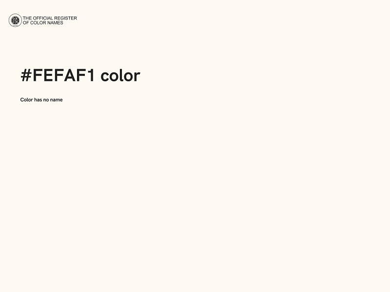 #FEFAF1 color image