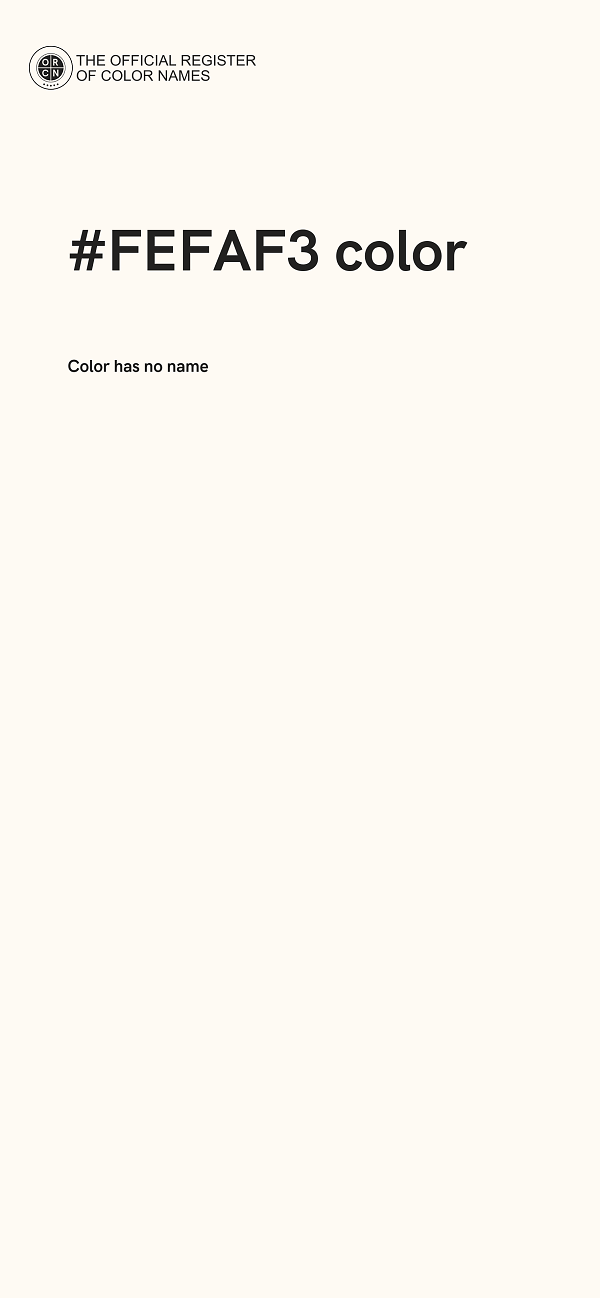 #FEFAF3 color image