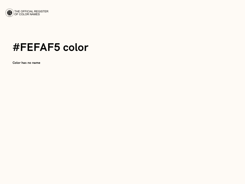 #FEFAF5 color image
