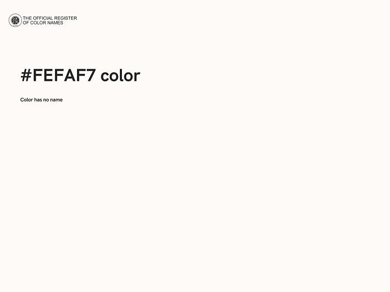 #FEFAF7 color image