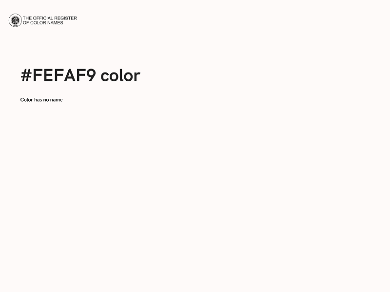 #FEFAF9 color image