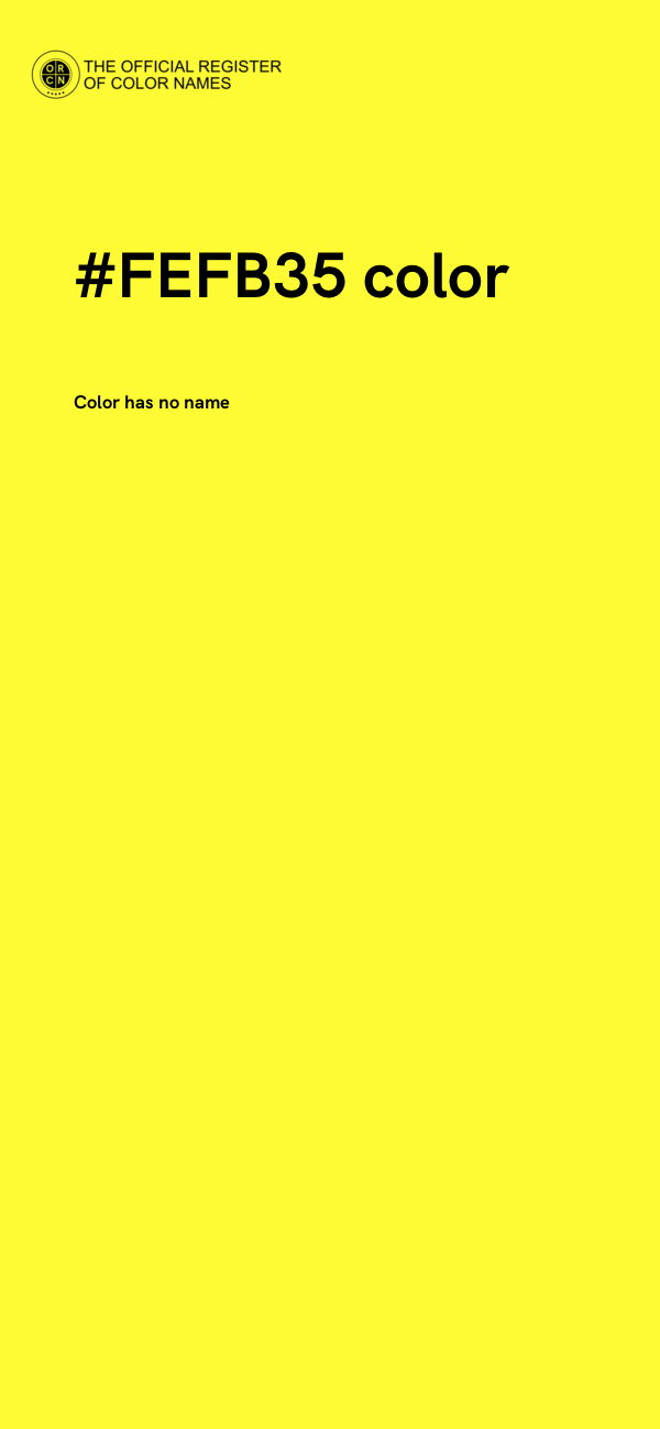 #FEFB35 color image