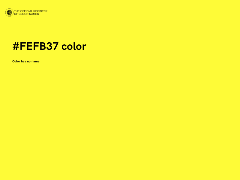 #FEFB37 color image