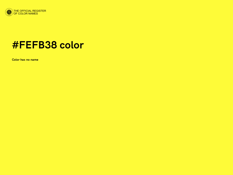 #FEFB38 color image