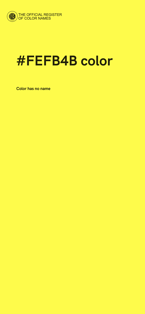 #FEFB4B color image
