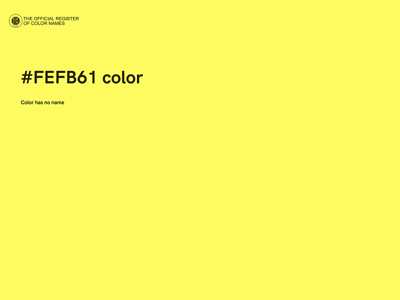 #FEFB61 color image