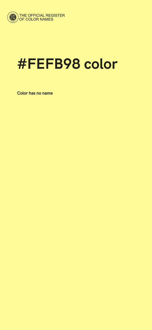 #FEFB98 color image