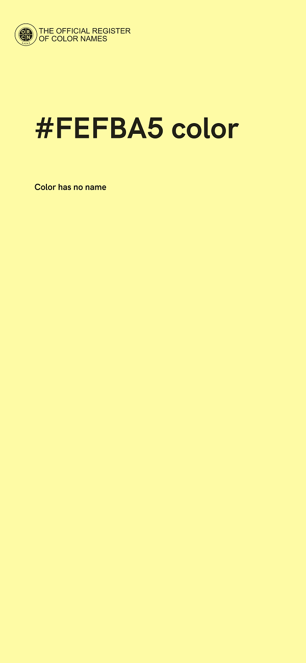 #FEFBA5 color image