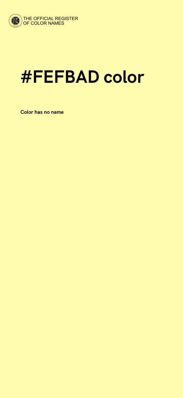 #FEFBAD color image