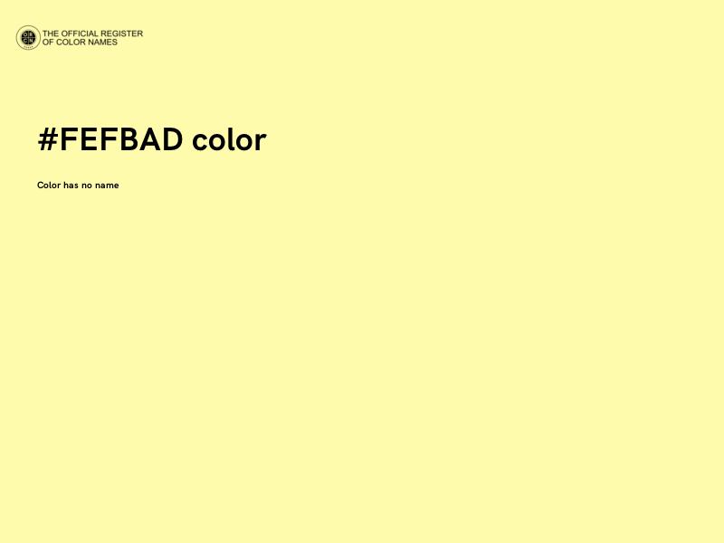 #FEFBAD color image