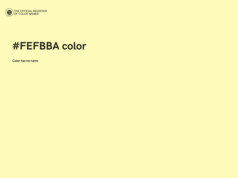 #FEFBBA color image