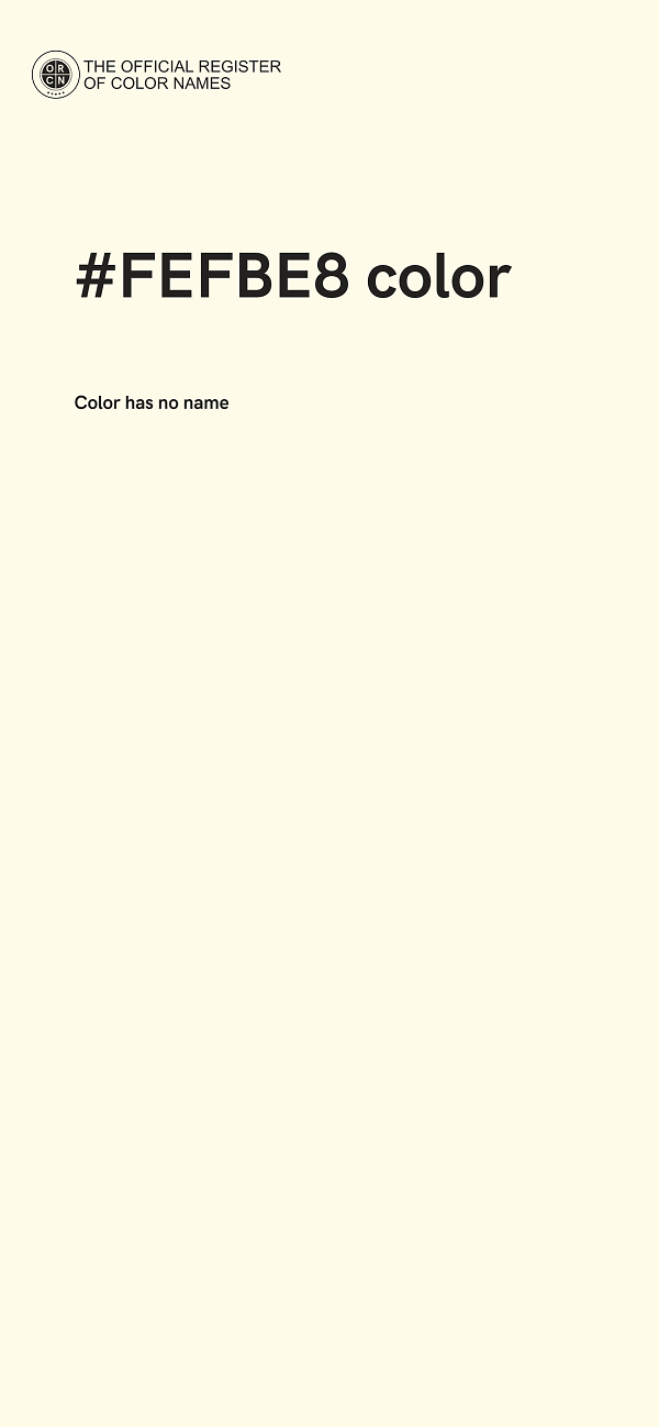 #FEFBE8 color image