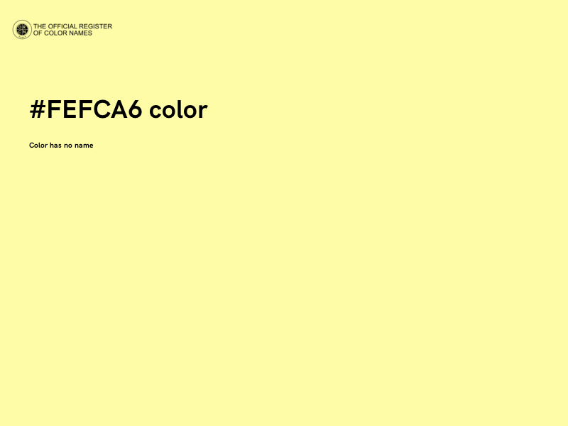 #FEFCA6 color image