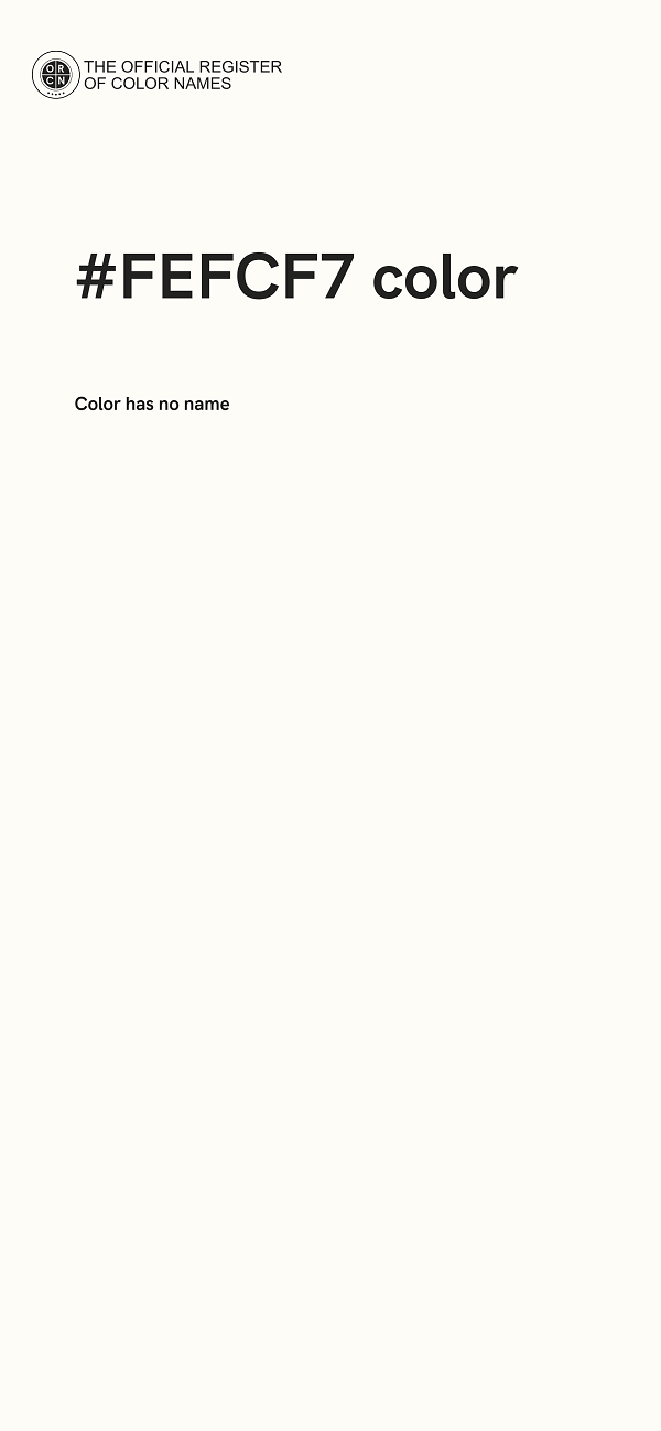 #FEFCF7 color image