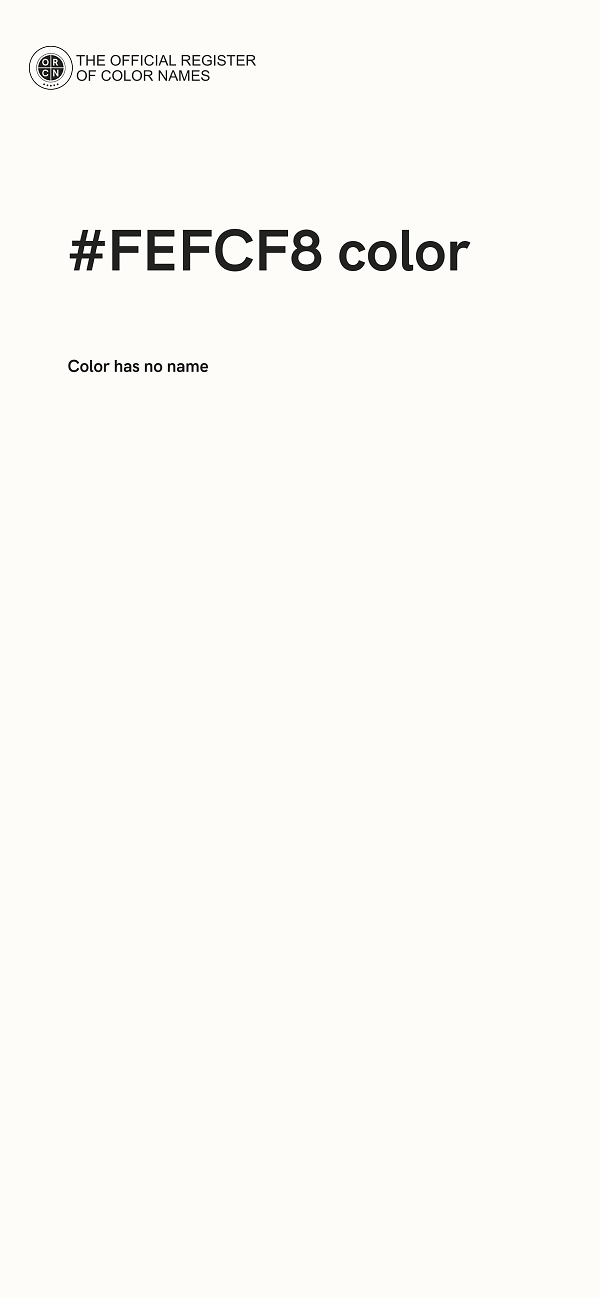 #FEFCF8 color image