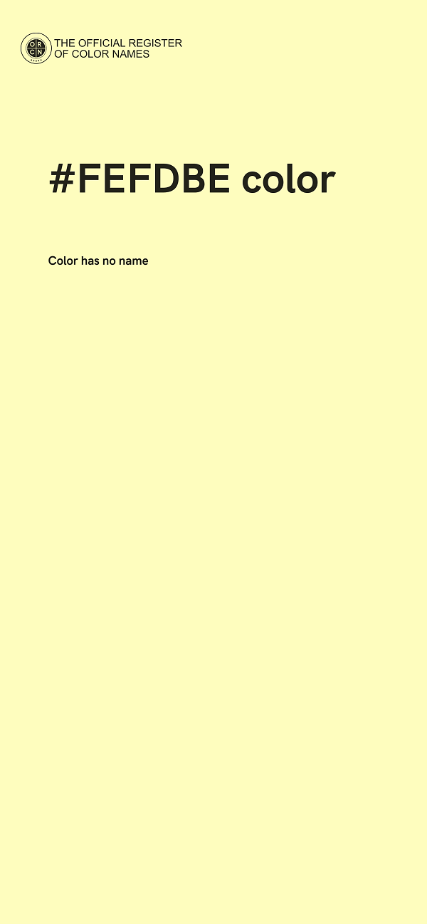 #FEFDBE color image