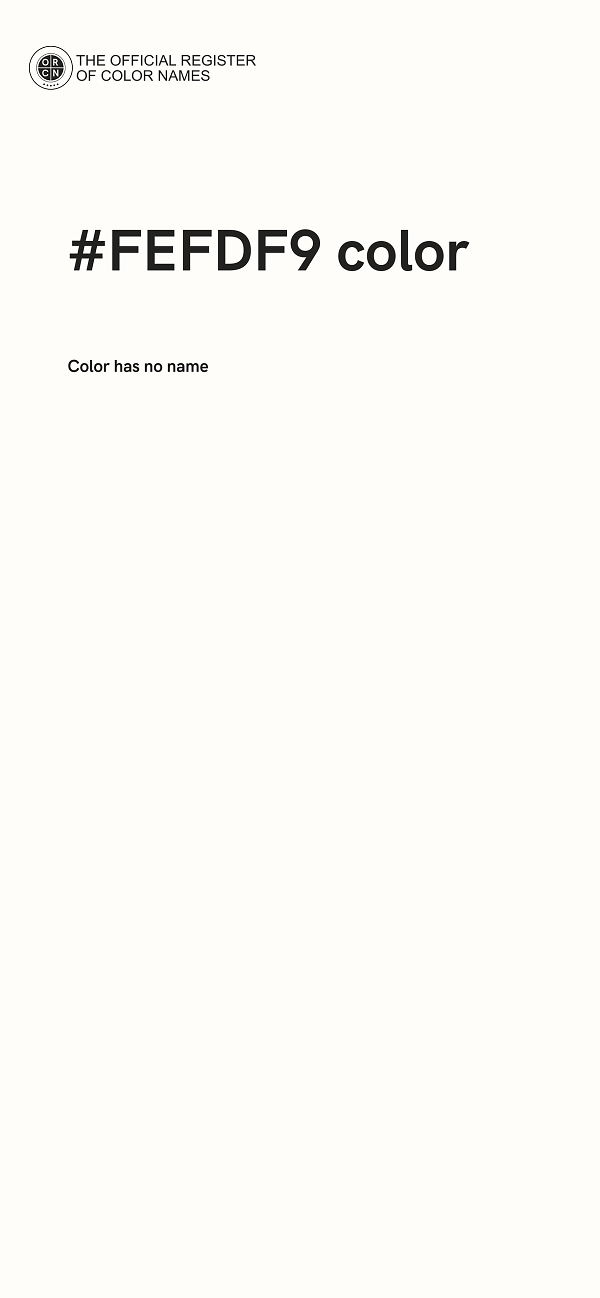 #FEFDF9 color image
