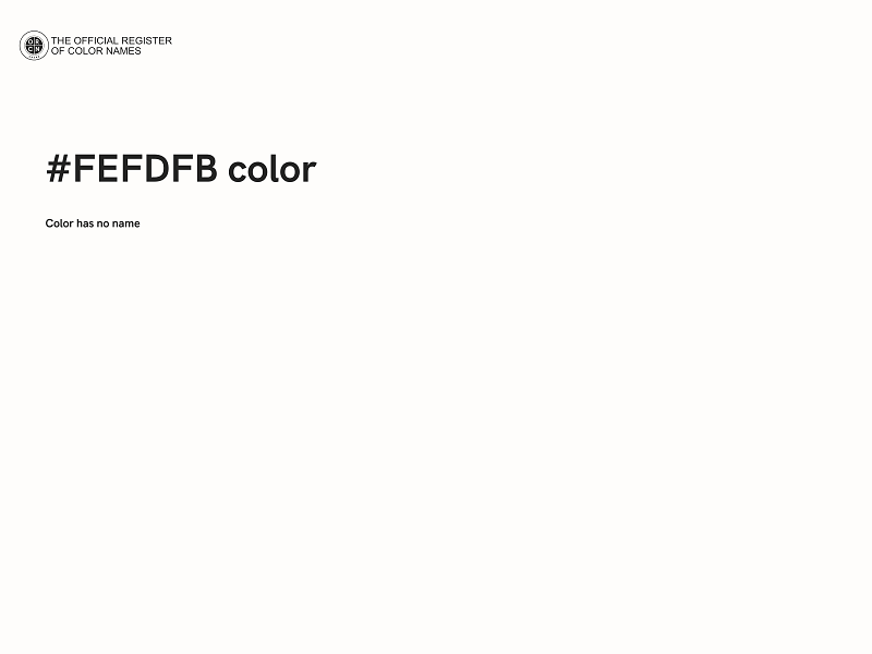 #FEFDFB color image