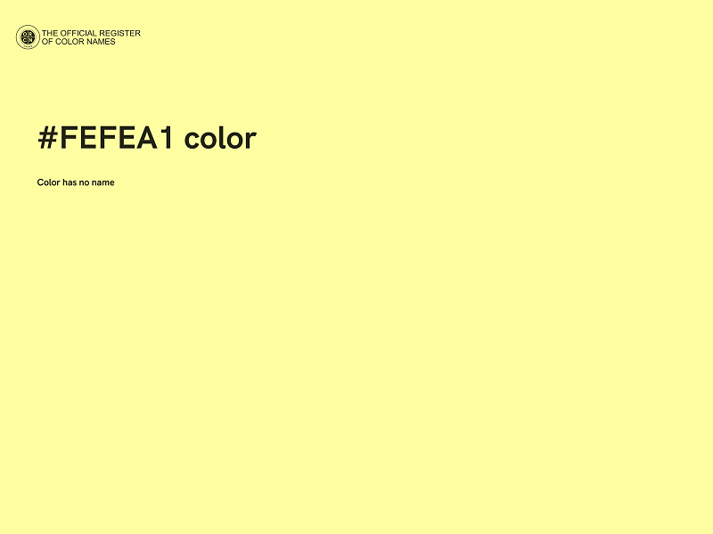 #FEFEA1 color image