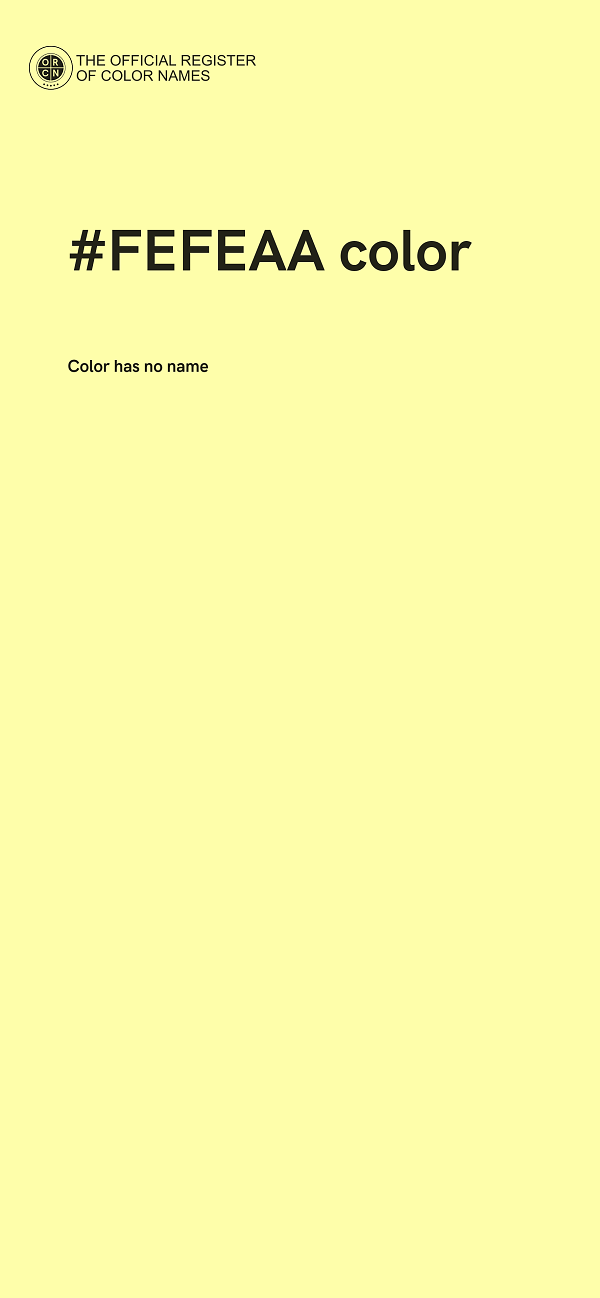 #FEFEAA color image