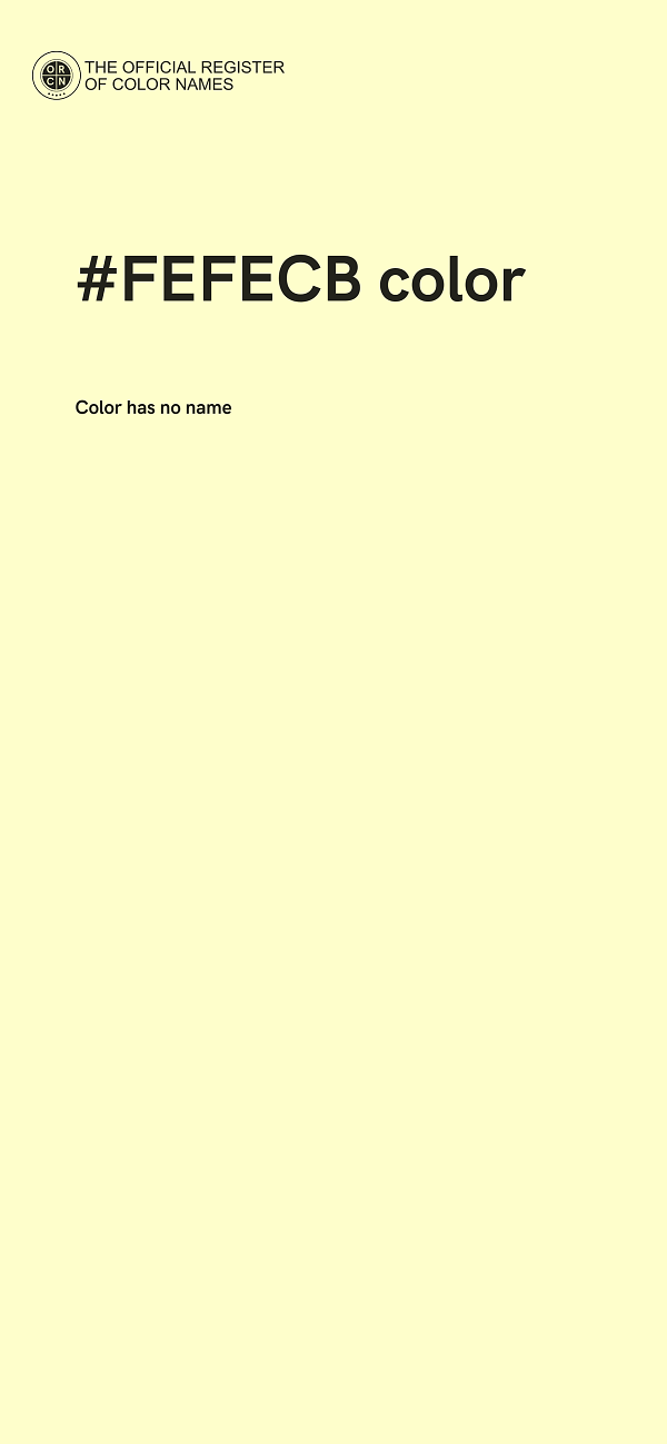 #FEFECB color image