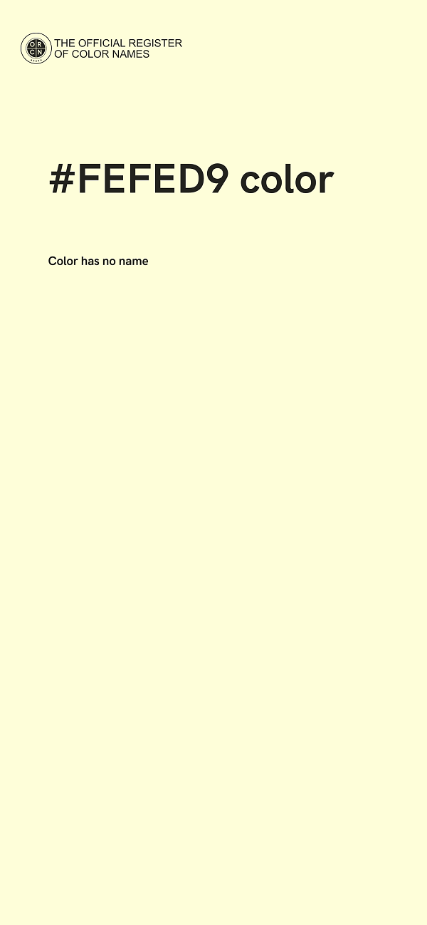 #FEFED9 color image