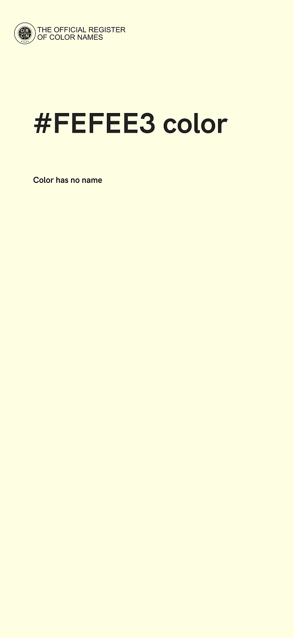 #FEFEE3 color image