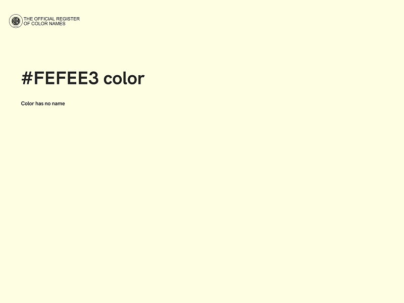 #FEFEE3 color image
