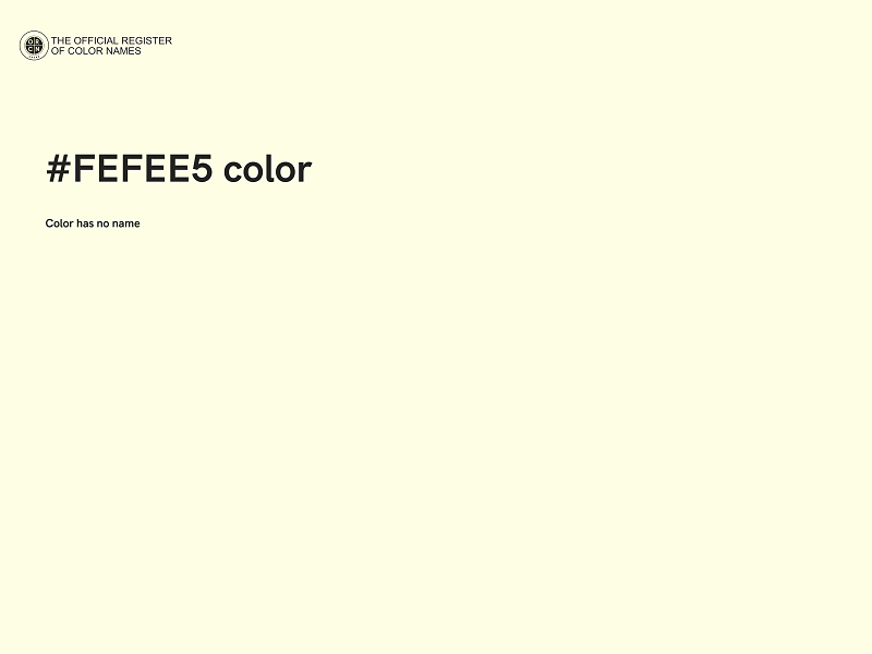 #FEFEE5 color image