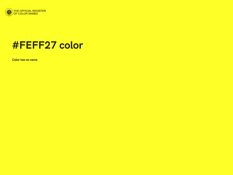 #FEFF27 color image
