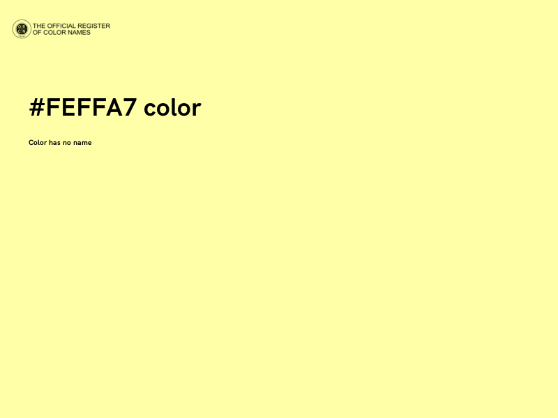#FEFFA7 color image