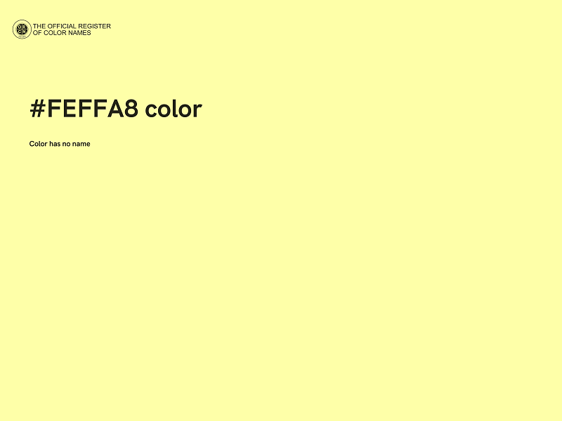 #FEFFA8 color image