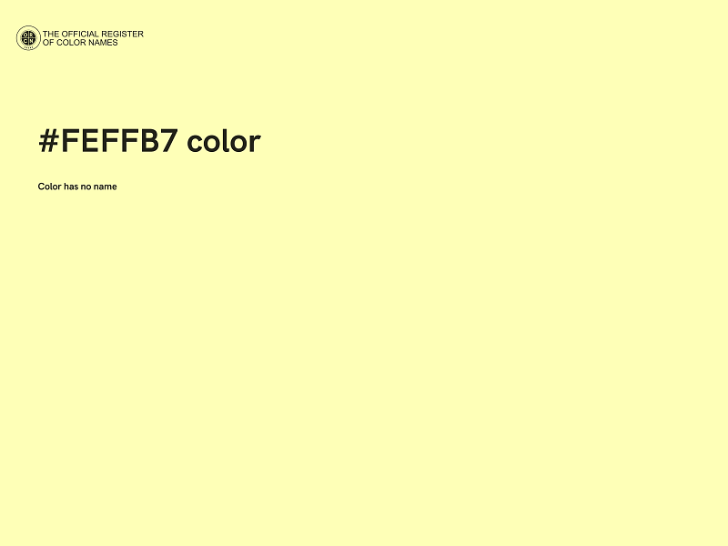 #FEFFB7 color image