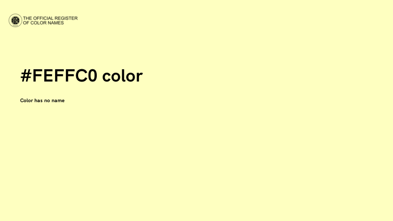 #FEFFC0 color image
