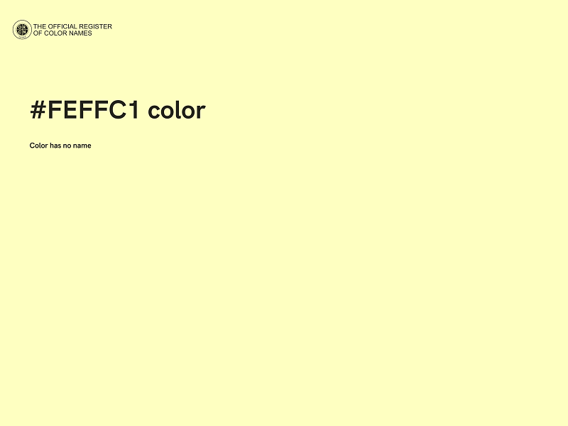 #FEFFC1 color image