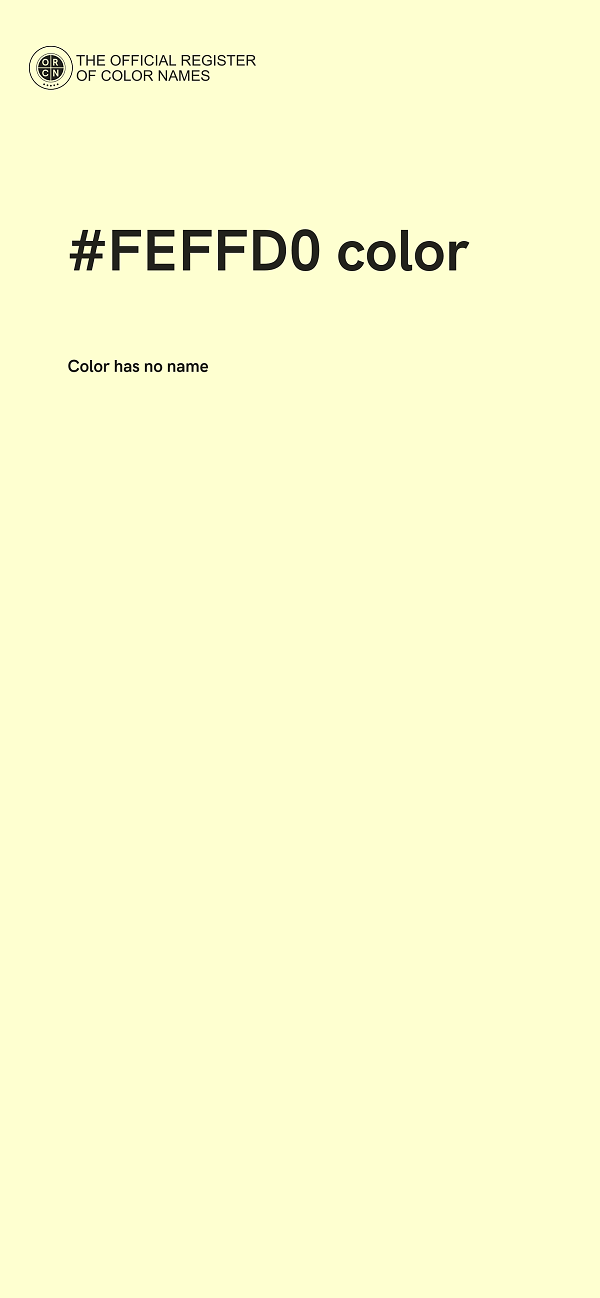 #FEFFD0 color image