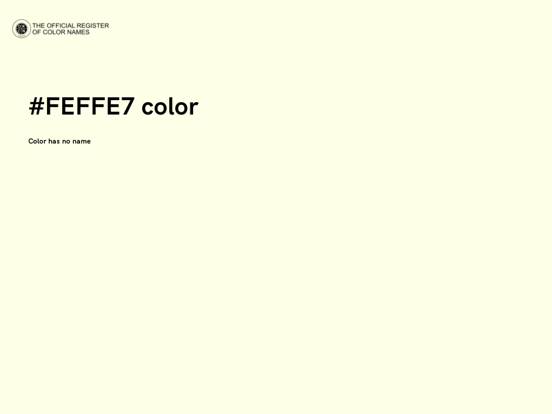 #FEFFE7 color image