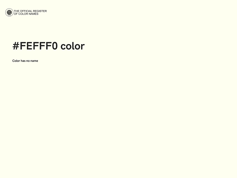 #FEFFF0 color image