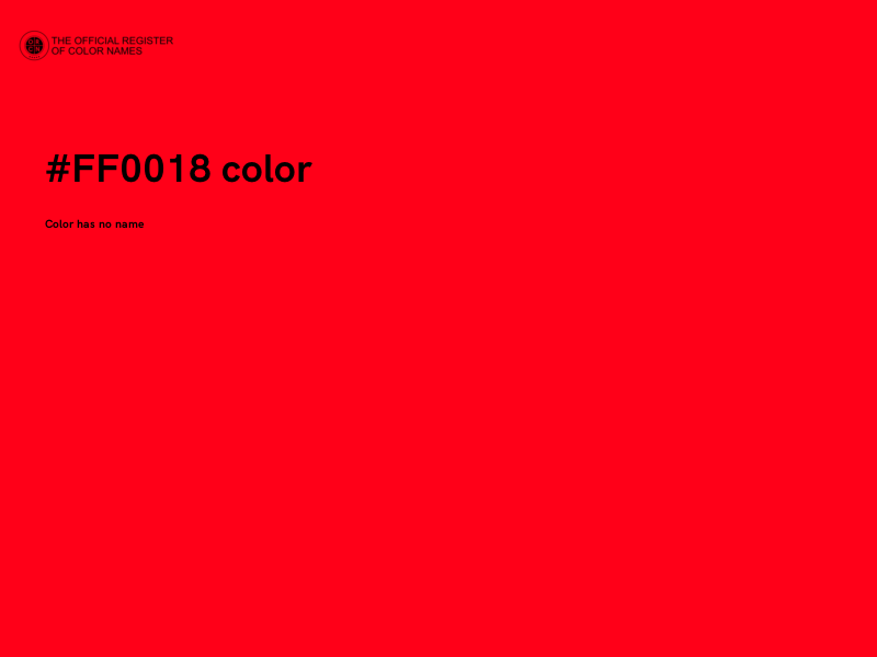#FF0018 color image