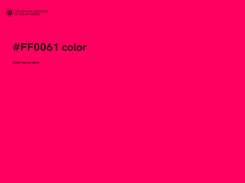 #FF0061 color image