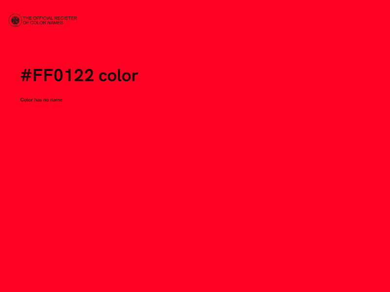 #FF0122 color image