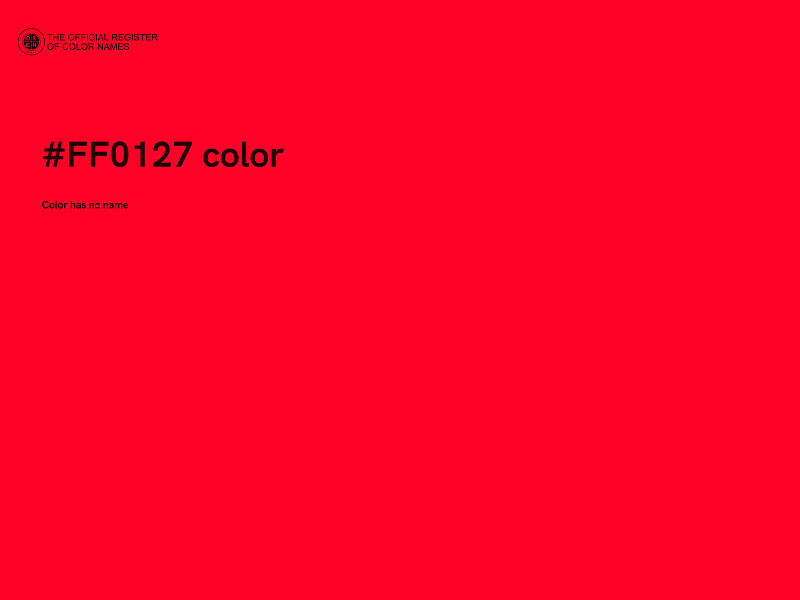 #FF0127 color image