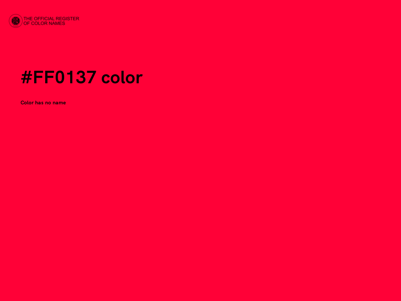 #FF0137 color image