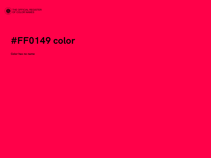 #FF0149 color image